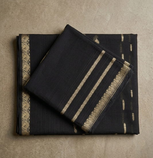 Lawn Black Jacquard Shawl